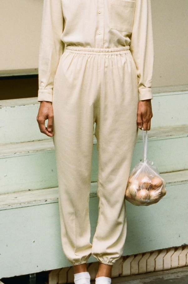 Baserange Raw Silk Jogging Pants Baserange Raw Silk Jogging Pants