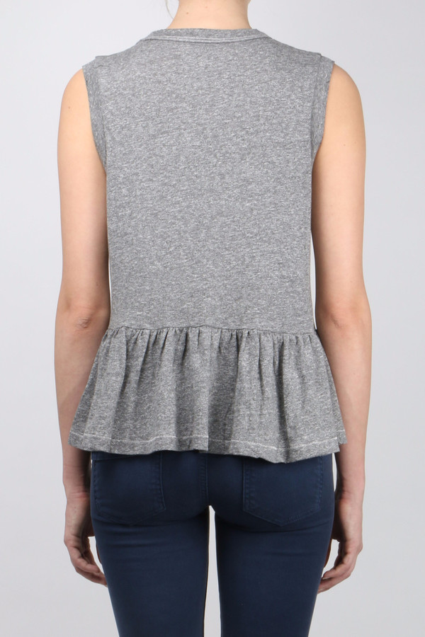 The Great The Sleeveless Ruffle Tee The Great The Sleeveless Ruffle Tee