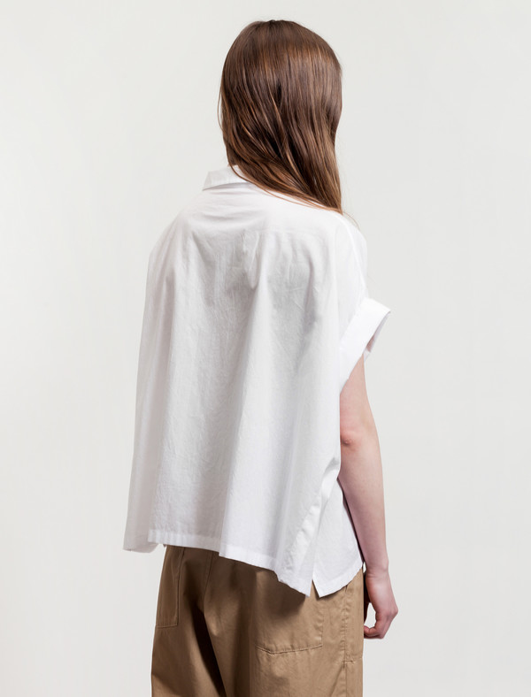 Ys by Yohji Yamamoto Mini Sleeve Shirt White Ys by Yohji Yamamoto Mini Sleeve Shirt White