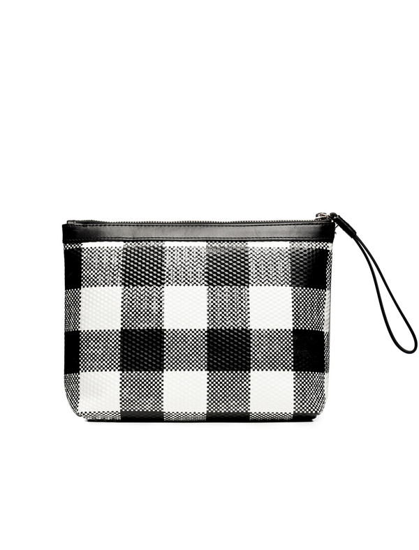 Kara Pyramid Wristlet Gingham Leather Kara Pyramid Wristlet Gingham Leather