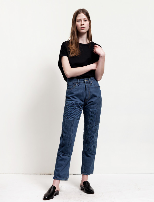 Ys by Yohji Yamamoto Quilted Patchwork Denim Indigo Ys by Yohji Yamamoto Quilted Patchwork Denim Indigo
