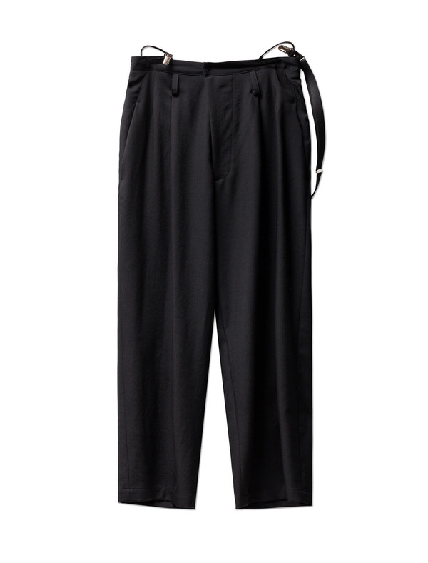 Ys by Yohji Yamamoto Suspender Trousers Gabardine Black Ys by Yohji Yamamoto Suspender Trousers Gabardine Black