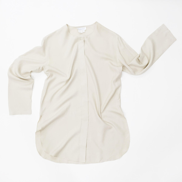 Collarless Silk Shirt Collarless Silk Shirt