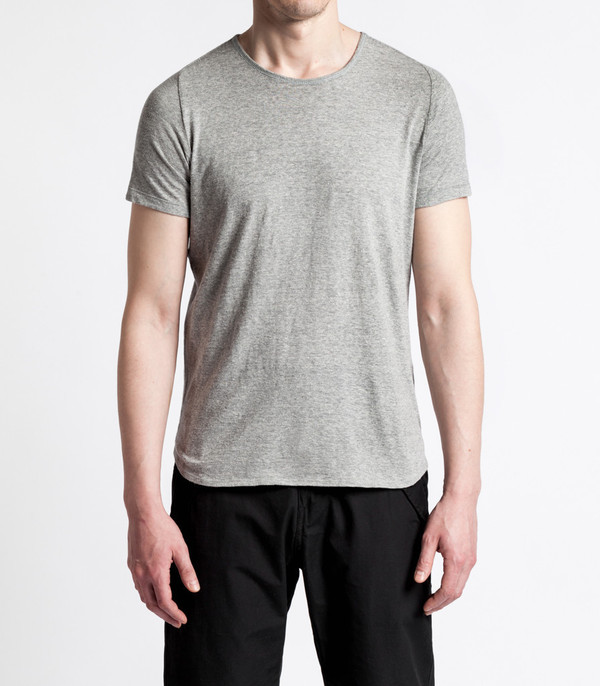 Men's Wings + Horns Knit Silk Jersey S/S Grey Men's Wings + Horns Knit Silk Jersey S/S Grey