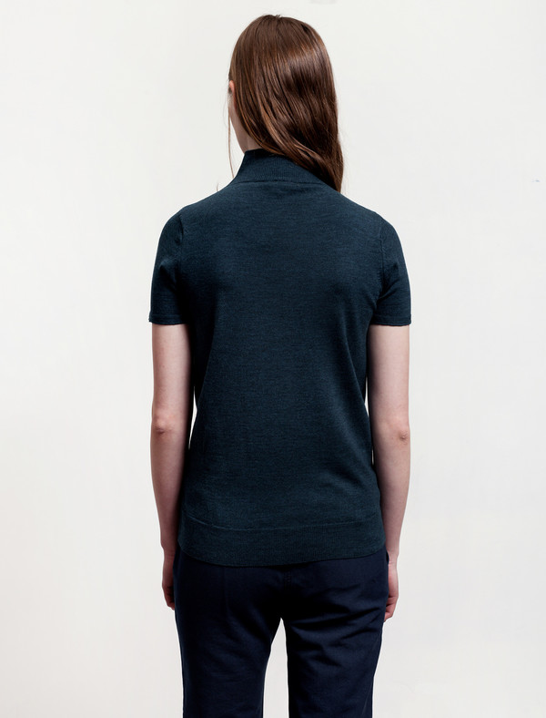 Sunspel Merino Short Sleeve Funnel Neck Sunspel Merino Short Sleeve Funnel Neck