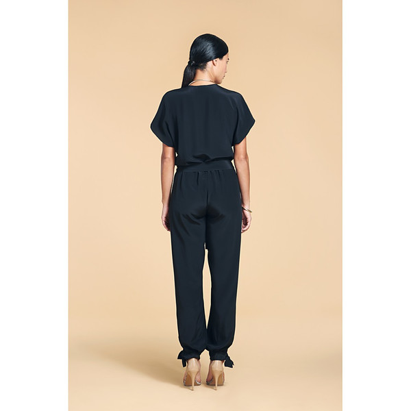 LANKKA RIZO WRAP EFFECT SILK JUMPSUIT LANKKA RIZO WRAP EFFECT SILK JUMPSUIT
