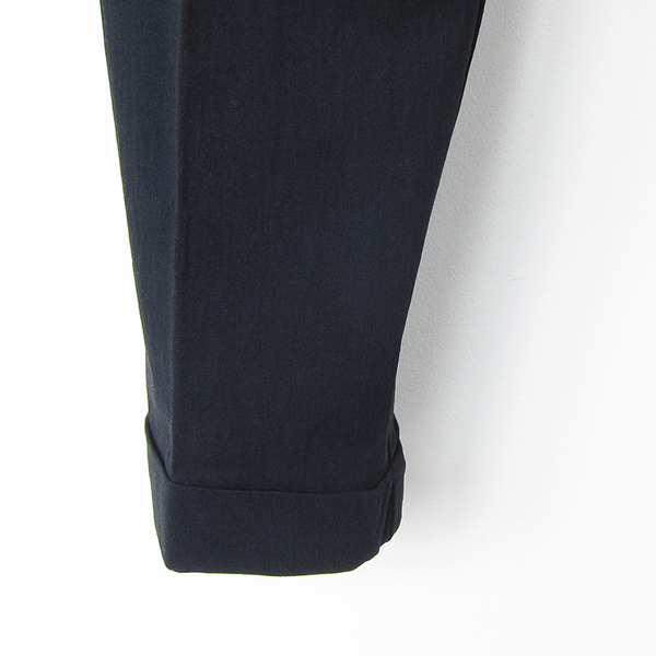 Evam Eva cotton turn-back pant - black Evam Eva cotton turn-back pant - black