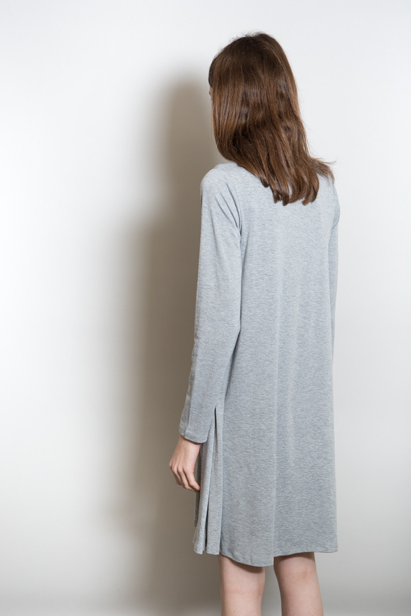 BLQ Basiq Long Sleeve Swing Dress / Grey BLQ Basiq Long Sleeve Swing Dress / Grey