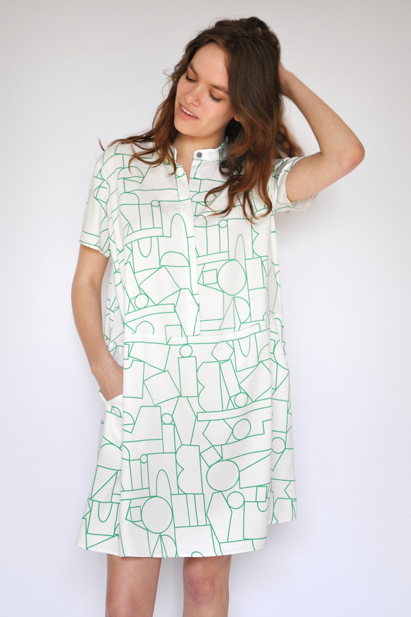 Dusen Dusen Blockhead Green Oversize Tee Dress Dusen Dusen Blockhead Green Oversize Tee Dress