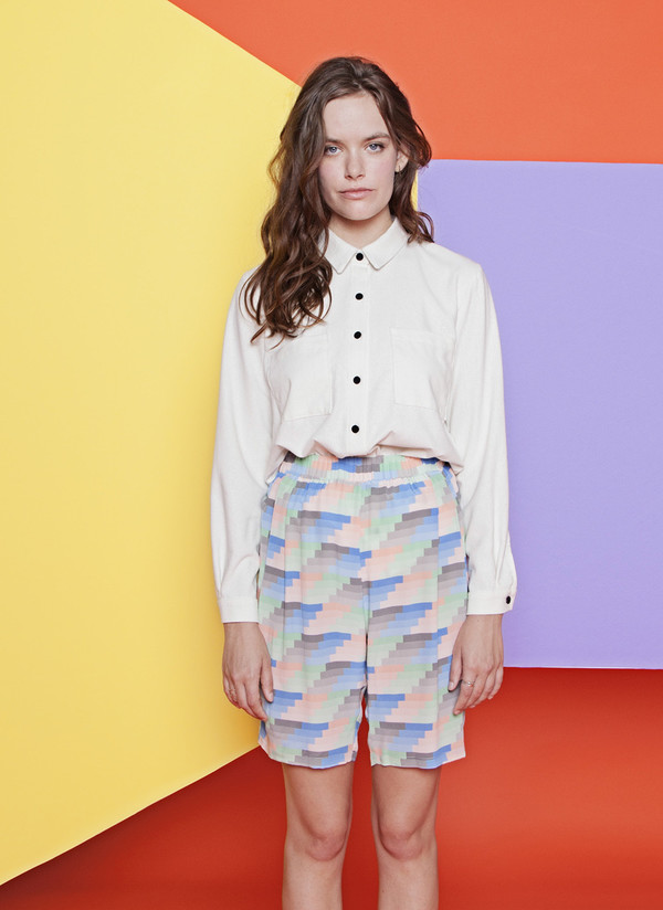Dusen Dusen Ivory Collared Buttonup Dusen Dusen Ivory Collared Buttonup