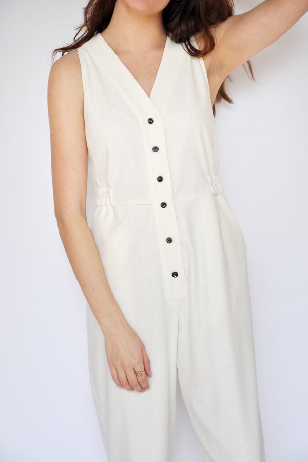 Dusen Dusen Ivory Long Jumpsuit Dusen Dusen Ivory Long Jumpsuit