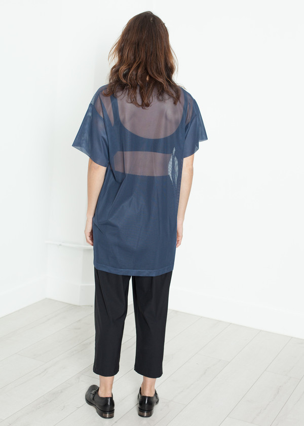 Maria Calderara Mesh Over Dress in Navy Maria Calderara Mesh Over Dress in Navy