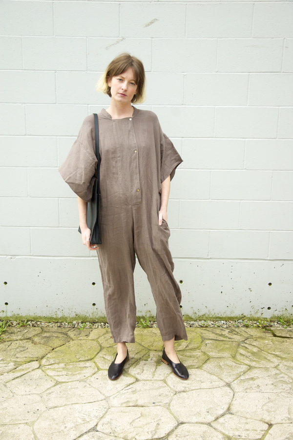 Black Crane Linen Jump Suit Black Crane Linen Jump Suit