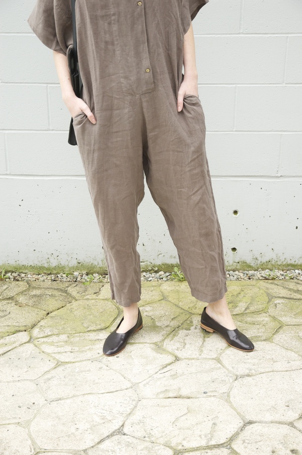 Black Crane Linen Jump Suit Black Crane Linen Jump Suit