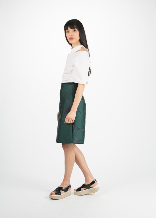 Odeeh A-Line Flower Print Skirt Odeeh A-Line Flower Print Skirt