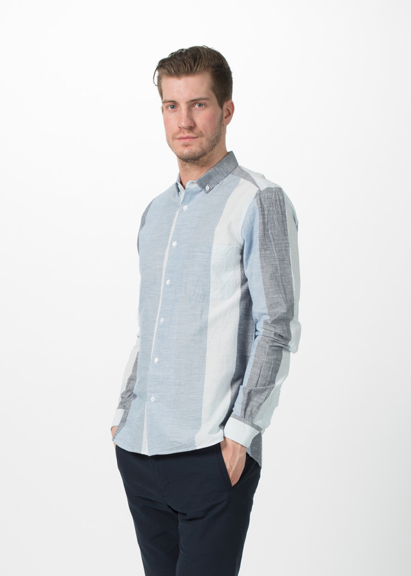 Men's You Must Create Wide Stripe Button Down Shirt Men's You Must Create Wide Stripe Button Down Shirt