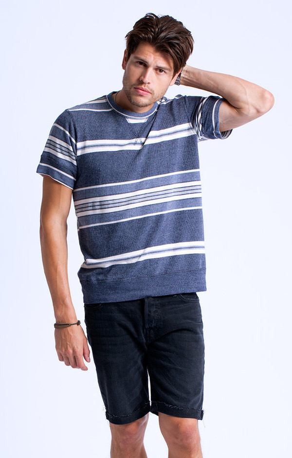 Men's Turkish Stripe Terry-Knit Tee Men's Turkish Stripe Terry-Knit Tee