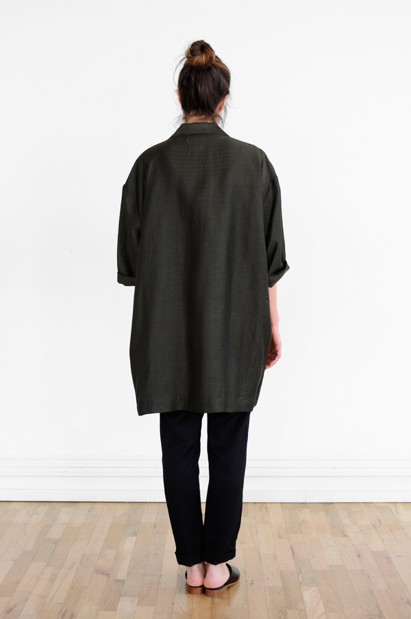 Waltz Oversized Jacket in Deep Olive Waltz Oversized Jacket in Deep Olive