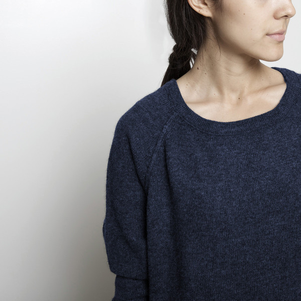 7115 by Szeki Exposed Seam Sweater FW15 - Navy 7115 by Szeki Exposed Seam Sweater FW15 - Navy