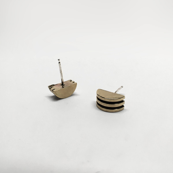 7115 by Szeki Half Moon Stud Earrings 7115 by Szeki Half Moon Stud Earrings