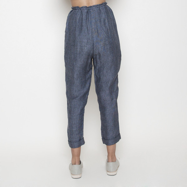 7115 by Szeki Linen Drawstring Pant R16- Blue 7115 by Szeki Linen Drawstring Pant R16- Blue