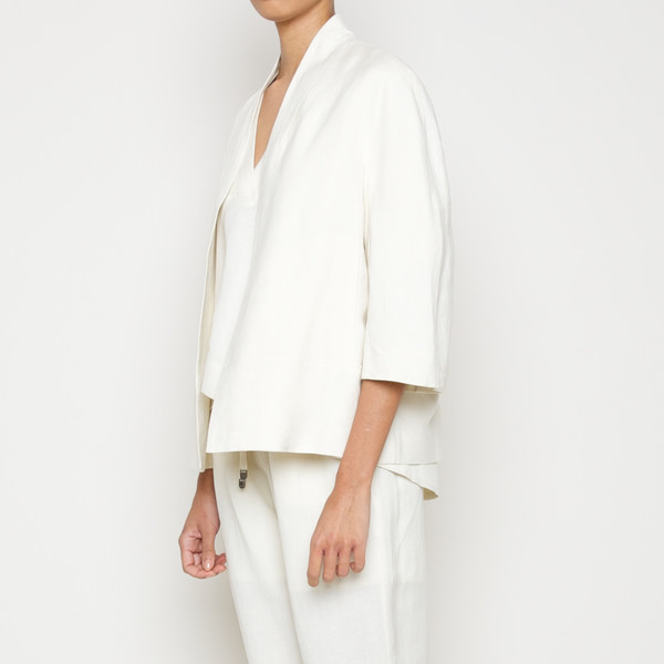 Structured Linen Jacket- Cream SS16 Structured Linen Jacket- Cream SS16