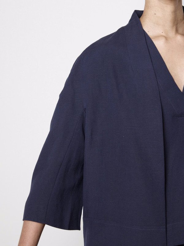 7115 by Szeki Structured Linen Long Coat 7115 by Szeki Structured Linen Long Coat