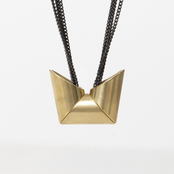 7115 by Szeki Triple Trapezoid Necklace 7115 by Szeki Triple Trapezoid Necklace