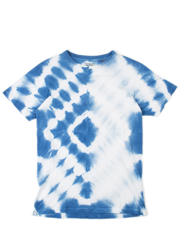 The Hill-Side Hand-Dyed Murakumo Shibori T-Shirt, Natural Indigo The Hill-Side Hand-Dyed Murakumo Shibori T-Shirt, Natural Indigo