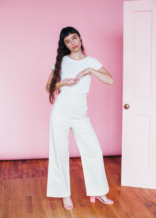 Samantha Pleet Baby Tee - Ivory Samantha Pleet Baby Tee - Ivory