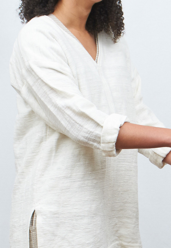 Khadi Pullover with 3/4 Sleeves Khadi Pullover with 3/4 Sleeves