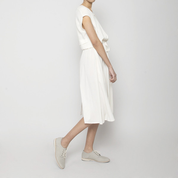 7115 by Szeki Folded V-Neck Drawstring Dress 7115 by Szeki Folded V-Neck Drawstring Dress