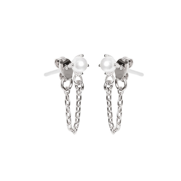 BING BANG JEWELRY / B.O. PERLE ET CHAINE - ARGENT BING BANG JEWELRY / B.O. PERLE ET CHAINE - ARGENT