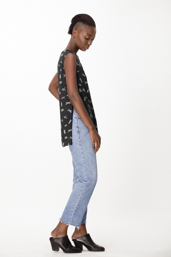 Osei-Duro Taifa Top in Black Jot Osei-Duro Taifa Top in Black Jot