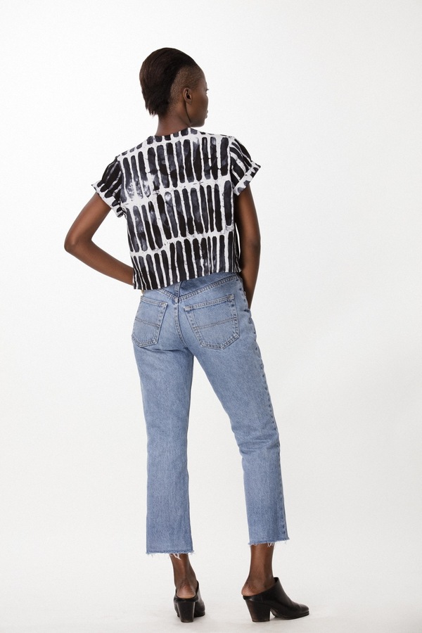 Osei-Duro Adaka Top in Black Chalk Osei-Duro Adaka Top in Black Chalk