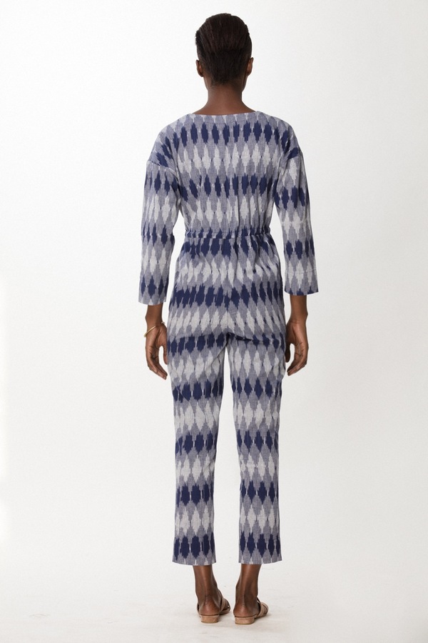 Osei-Duro Toss Jumpsuit in Navy Ikat Osei-Duro Toss Jumpsuit in Navy Ikat