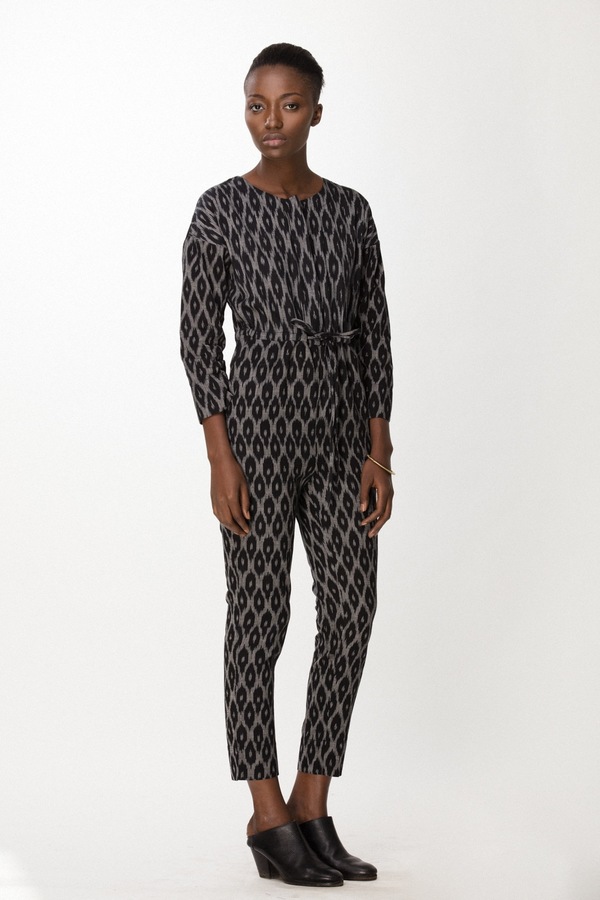 Osei-Duro Toss Jumpsuit in B&W Ikat Osei-Duro Toss Jumpsuit in B&W Ikat