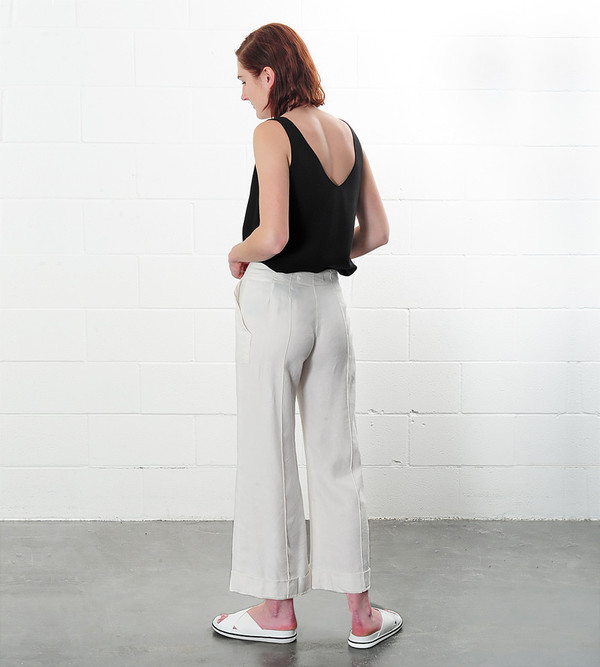 Raquel Allegra Cropped Flare Trousers Raquel Allegra Cropped Flare Trousers