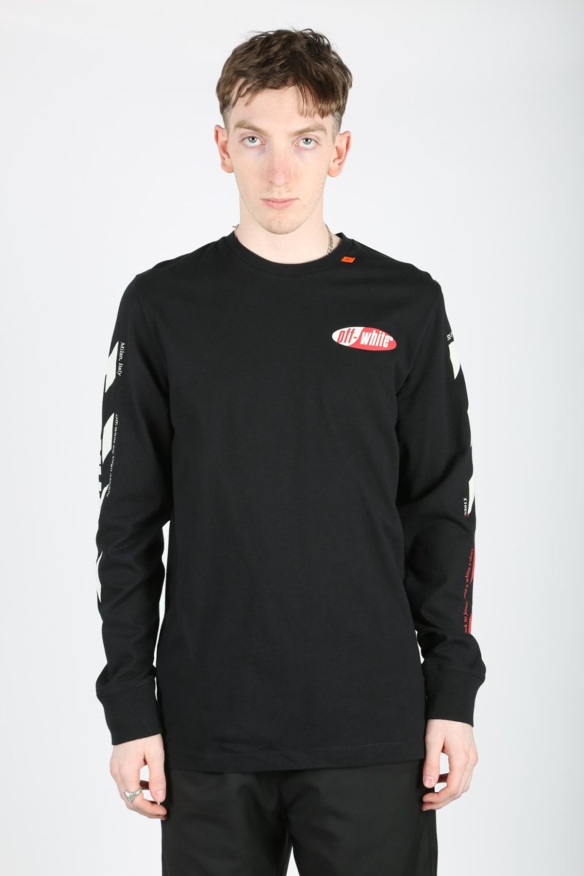 off white split logo tee