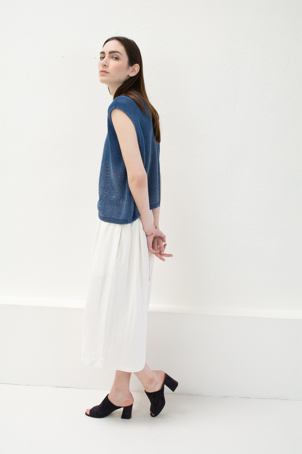 Micaela Greg Indigo Wave Vest Micaela Greg Indigo Wave Vest