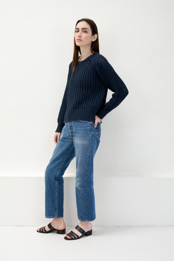 Micaela Greg Navy Chain Sweater Micaela Greg Navy Chain Sweater