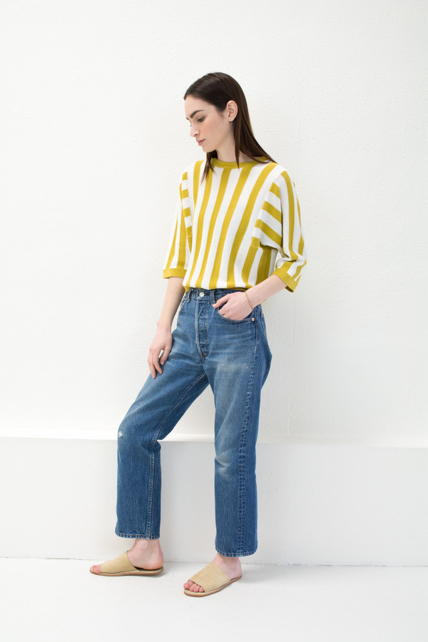 Reverse Stripe Citron Sweater Reverse Stripe Citron Sweater