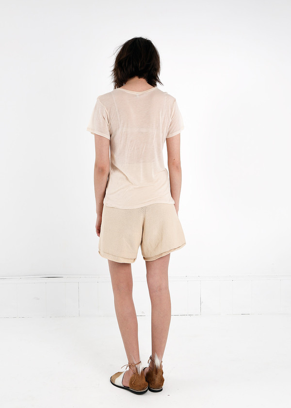 Baserange Nude Cupro Tee Shirt Baserange Nude Cupro Tee Shirt