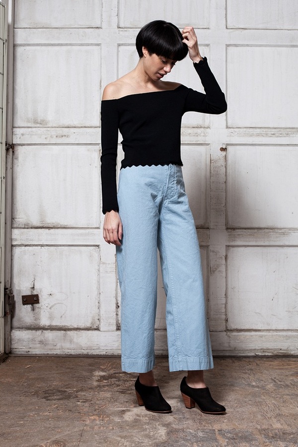 Apiece Apart Long Sleeve Off Shoulder Top - black Apiece Apart Long Sleeve Off Shoulder Top - black