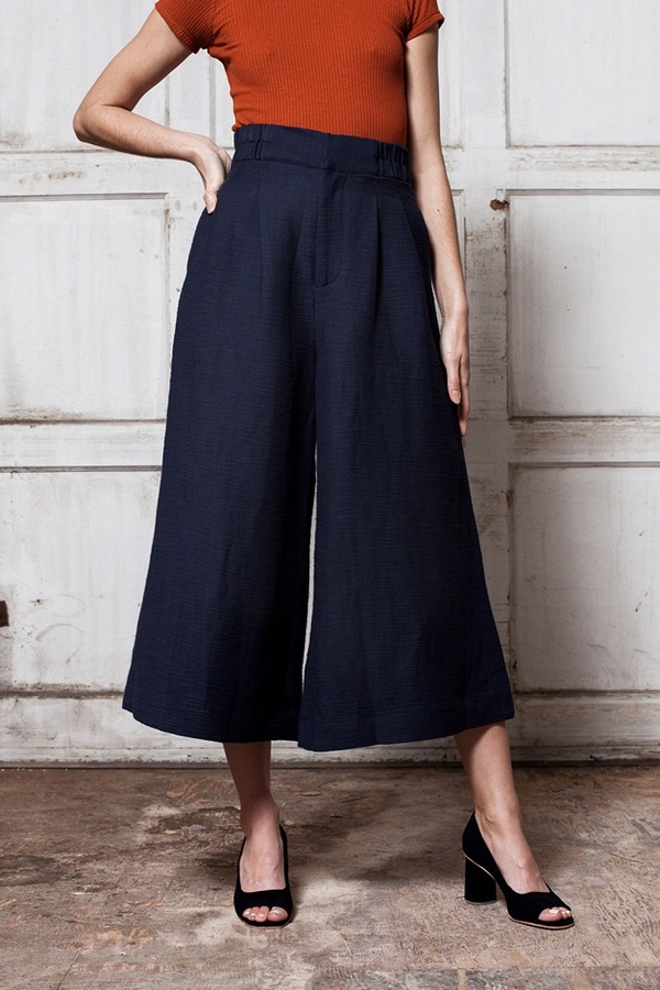 Apiece Apart Taiyana Wabi Wide Leg Trouser - navy Apiece Apart Taiyana Wabi Wide Leg Trouser - navy