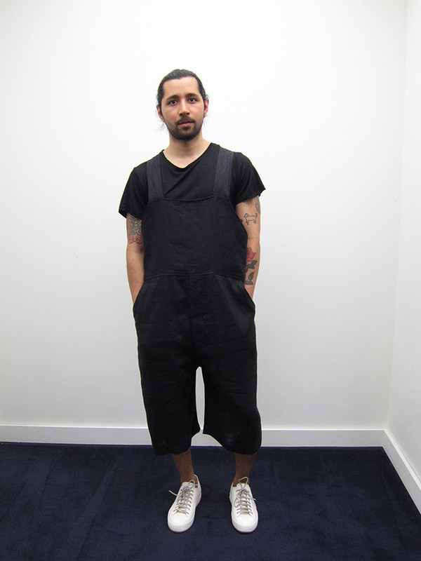 69 Minimal Overalls, Black Linen 69 Minimal Overalls, Black Linen