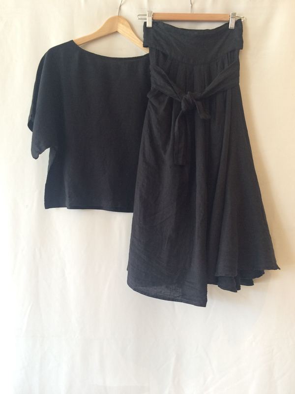 Black Crane Wrap Skirt Black Crane Wrap Skirt