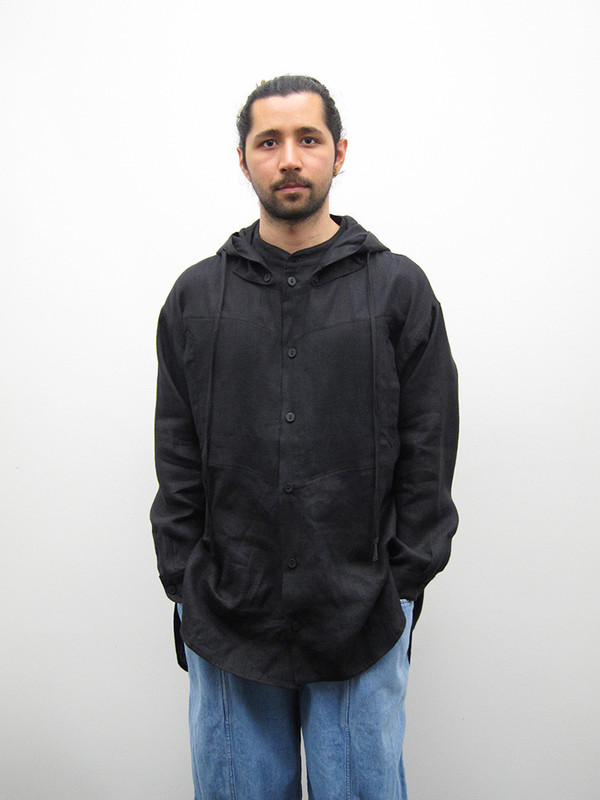 Unisex 69 Hiking Shirt, Black Linen Unisex 69 Hiking Shirt, Black Linen