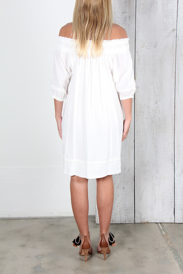 APIECE APART FELINA OFF-THE-SHOULDER DRESS APIECE APART FELINA OFF-THE-SHOULDER DRESS