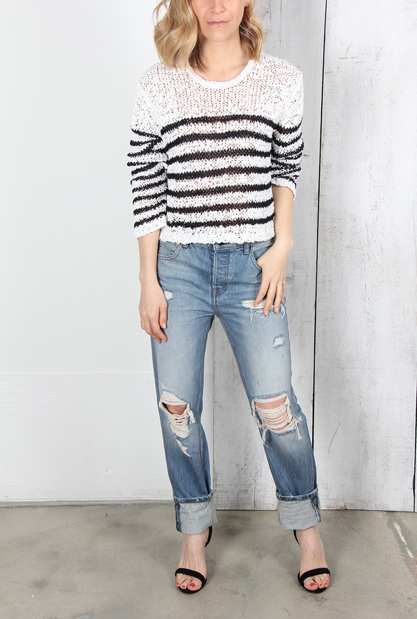 T By Alexander Wang WANG 003 DESTROYED BOY FIT DENIM T By Alexander Wang WANG 003 DESTROYED BOY FIT DENIM